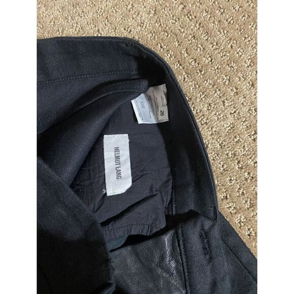 Helmut Lang Black Patina Leather Leggings Women's 26 - Picture 5 of 10